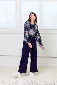 Knit Sailor wide leg Pants- WAREHOUSE MOVING SALE