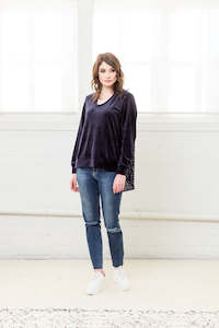 Ditsy Dot Velvet Sweatshirt - WAREHOUSE MOVING SALE