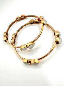 Frontpage: Double Moon ray Bangle - Moonstone !
