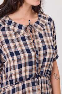 Provence Dress | indigo dusk plaid