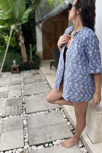 Florence Blouse | indigo Embroidery