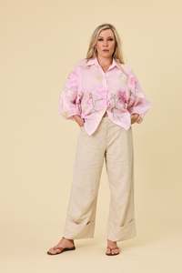 Sahara pants | Champagne linen