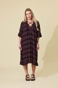Riviera Dress | Espresso embroidery