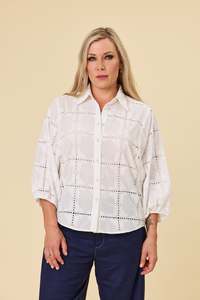 Belle Blouse | Coconut embroidery