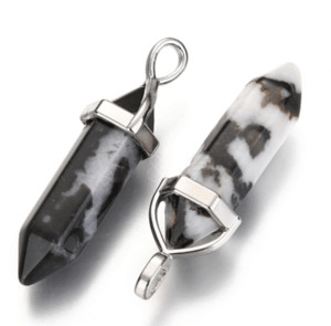 Clearance - Zebra Jasper Double Terminated Crystal Pendant - Life Energy Solutions
