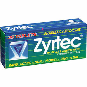 Medicines Allergy Hayfever: Zyrtec Allergy and Hayfever Rel. 30s