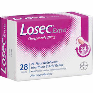 Medicines Digestive Health: Losec Extra Tablets 20mg 28s