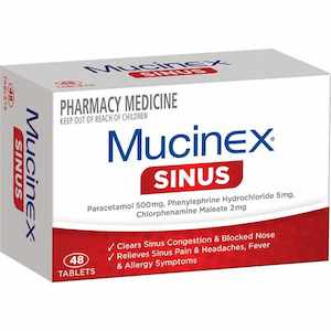 Nasal Medicines: Mucinex Sinus Tablets 48s
