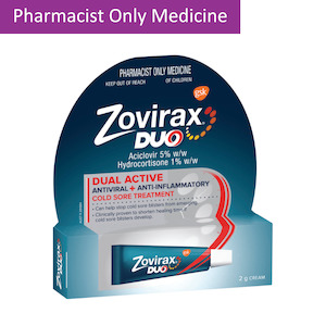 Zovirax Duo Cold Sore Treatment Cream 2g (PHARMACIST ONLY MEDICINE)