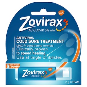 Zovirax Cold Sore Cream Pump 2g