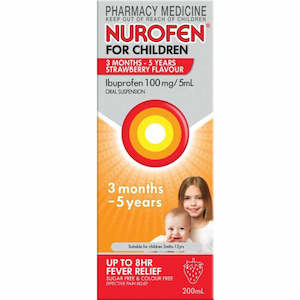 Nurofen For Children 3 Months - 5 Years Strawberry 200ml