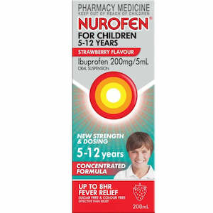 Pain Relief: Nurofen for Children Oral Suspension 5-12 Years Strawberry 200ml