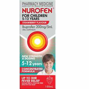 Pain Relief: Nurofen For Children 5-12 Years Strawberry 100ml