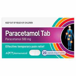 Pain Relief: AFT Paracetamol 500mg Tablets 20s