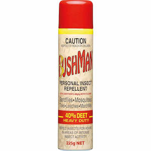 Sun Travel Insect Repellents: Bushman Heavy Duty Aerosol 40% Deet 225g