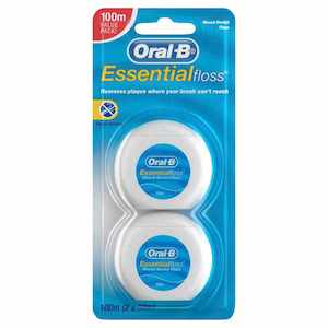 Toothbrushes: Oral B Essential Dental Floss 50m 2pk
