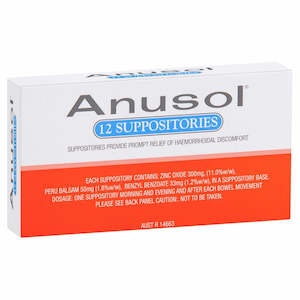 Anusol: Anusol Suppositories 12pk