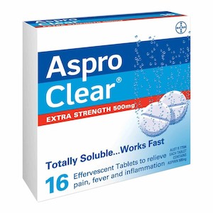 Aspro Clear: Aspro Clear Extra Strength 500mg Tablets 16s