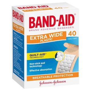 Band Aid: Band-Aid Plastic Strip Extra Wide 40pk