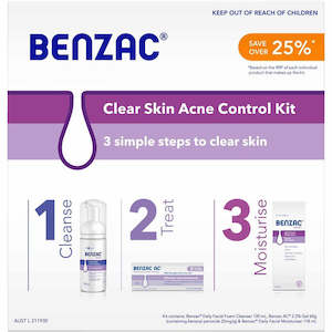 Benzac Clear Skin Acne Kit 4pcs