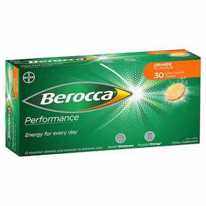 Berocca Performance Effervescent Tablets Orange 30s