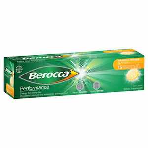 Berocca Performance Effervescent Tablets Mango & Orange 15s