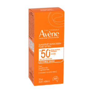 Sun Protection Tanning Sun Protection: Avene Sunsitive Sunscreen Fluid SPF50+ 50ml