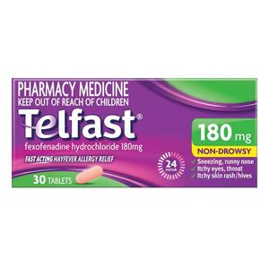 Medicines Allergy Hayfever: Telfast 180mg 30s