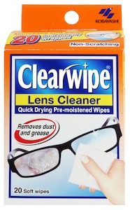 Eye Ear Care: Clearwipe Lens Cleaner Wipes 20