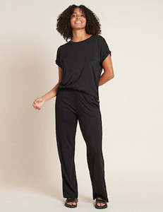 Boody Clothing: Boody Women'S Downtime Wide Leg Lounge Pant - Black / Xs