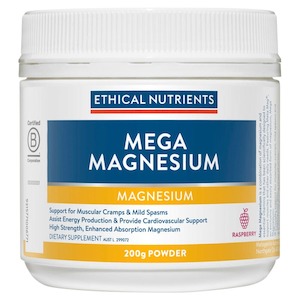 Ethical Nutrients: Ethical Nutrients Megazorb Mega Magnesium Powder 200G - Raspberry