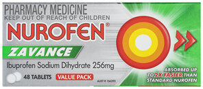Pain Relief: Nurofen Zavance Fast Pain Relief Tablets 256Mg Ibuprofen 48 Value Pack