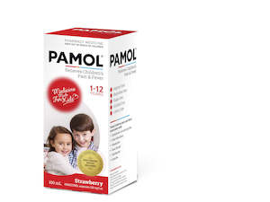 Pain Relief: Pamol All Ages Strawberry Colourfree 100Ml