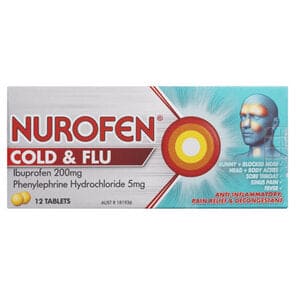Pain Relief: Nurofen Cold & Flu 12 Tablets