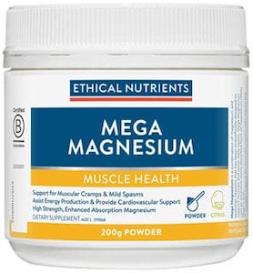 Ethical Nutrients Mega Magnesium Powder Citrus 200G