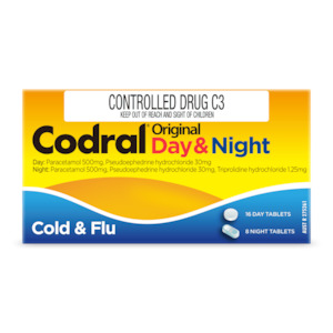 Codral Cold & Night PSE 24 Tablets