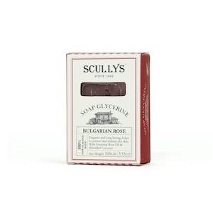 Scullys Rose Glycerine Soap 100G