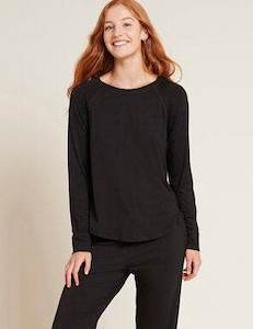 Boody Women'S Goodnight Raglan Super Sleep Top - Black / L