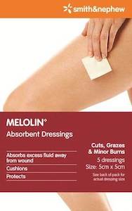 Melolin Absorb Dress 5X5Cm 5Pk