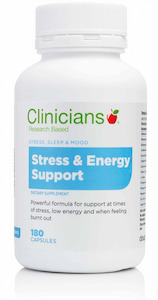 Clinicians Stress & Energy Support 180 Capsules