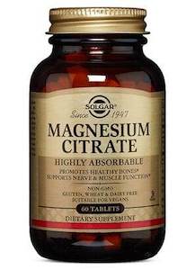 Magnesium Deficiency: Solar Magnesium Citrate 120 Tablets