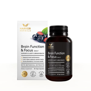 Harker Herbals: Harker Herbals Brain Function & Focus Vege Caps 90s