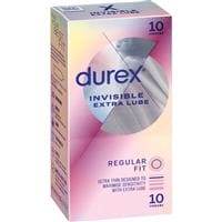 Durex Condoms Invisible Extra Lube 10ea