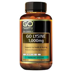 Go Healthy Lysine 1,000Mg - Supports Lip Health And Healing (60 Caps)