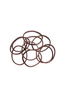 Mita: Mita HE4442BR Active Non Slip Elastics Thin/Thick Brown (Pack of 10)