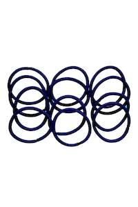 Mita: MITA Snag Free Elastics Thick Navy (Pack of 12)