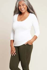 Boody: BOODY 3/4 Sleeve Top White Small