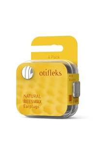 OTIFLEKS Earplugs Natural Beeswax 4 Pack