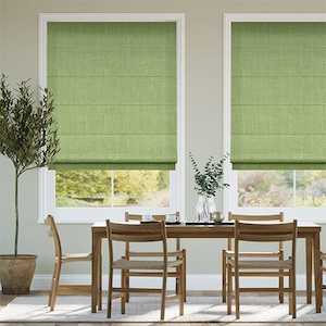Roman Blinds: Paleo Linen Spring Green Roman Blind