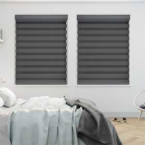 Day Night Blinds: Enjoy Dimout Gunmetal Grey Zebra Roller Blind
